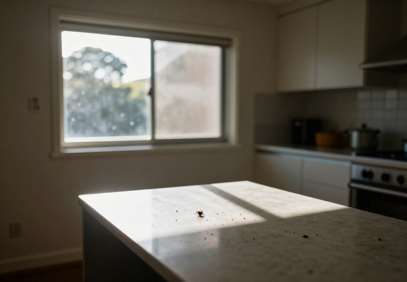 Cockroaches in a Woodpark kitchen before pest control